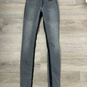 NWOT 3x1 Gray Skinny Jeans with Stretchy Fit with a tuxedo stripe inseam